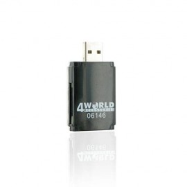 4world Czytnik kart flash USB MS/M2/SD/microSD/MMC