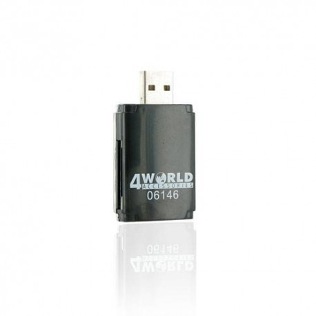 4world Czytnik kart flash USB MS/M2/SD/microSD/MMC